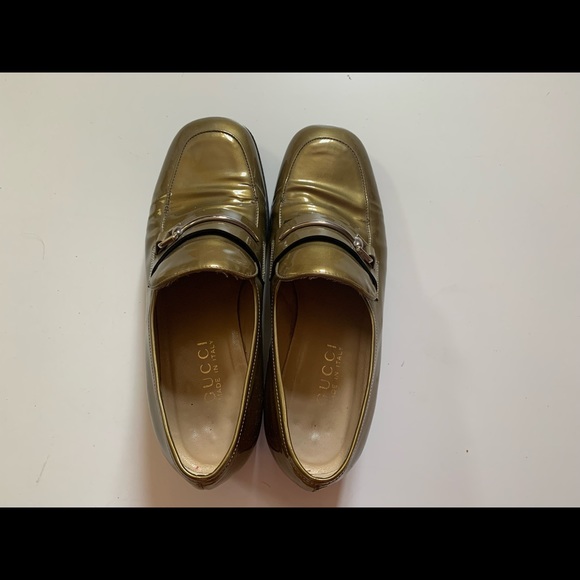 Authentic Vintage Gucci gold patent leather loafers 38.5C - Picture 15 of 16